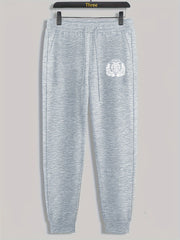Lion Print Men's Pants Drawstring Sweatpants Casual Trousers