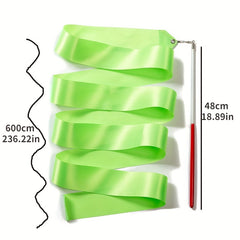 Rhythmic Gymnastics Ribbon Dance Handheld Twirling Wands On Sticks