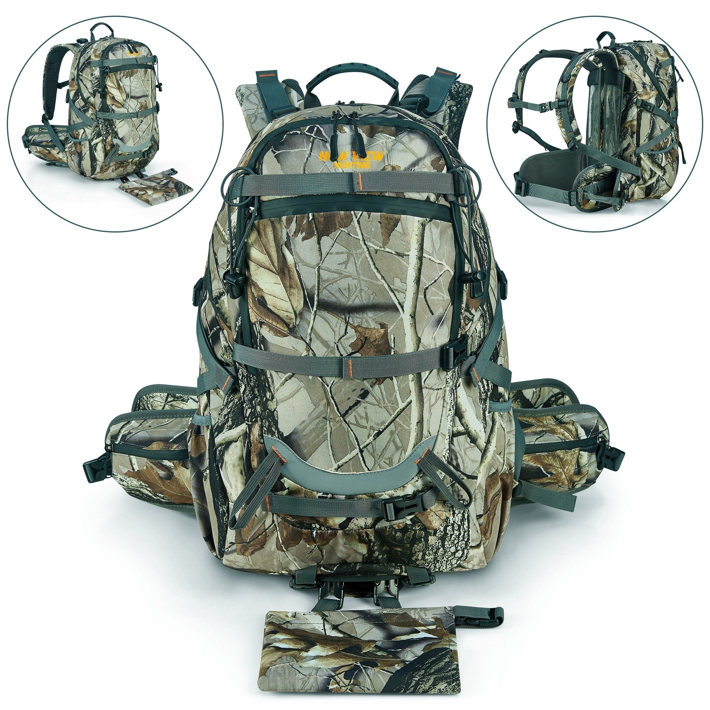 35L Waterproof Camo Backpack Large Capacity Bag for Men with Rain Cover