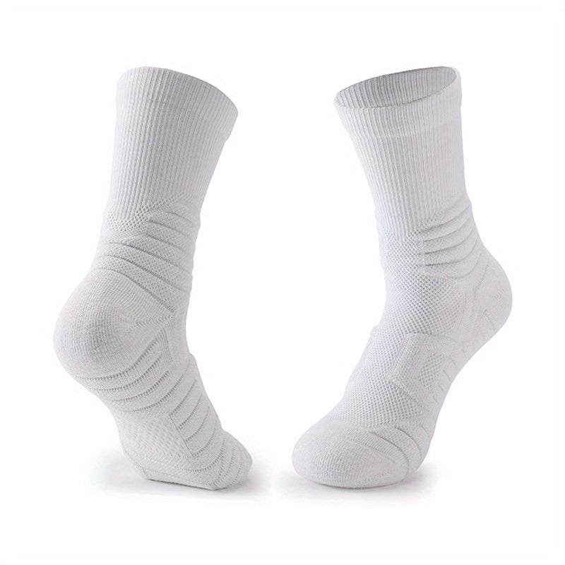 Men's Cotton Compression Socks Sports Crew Anti-slip Breathable