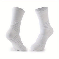 Men's Cotton Compression Socks Sports Crew Anti-slip Breathable