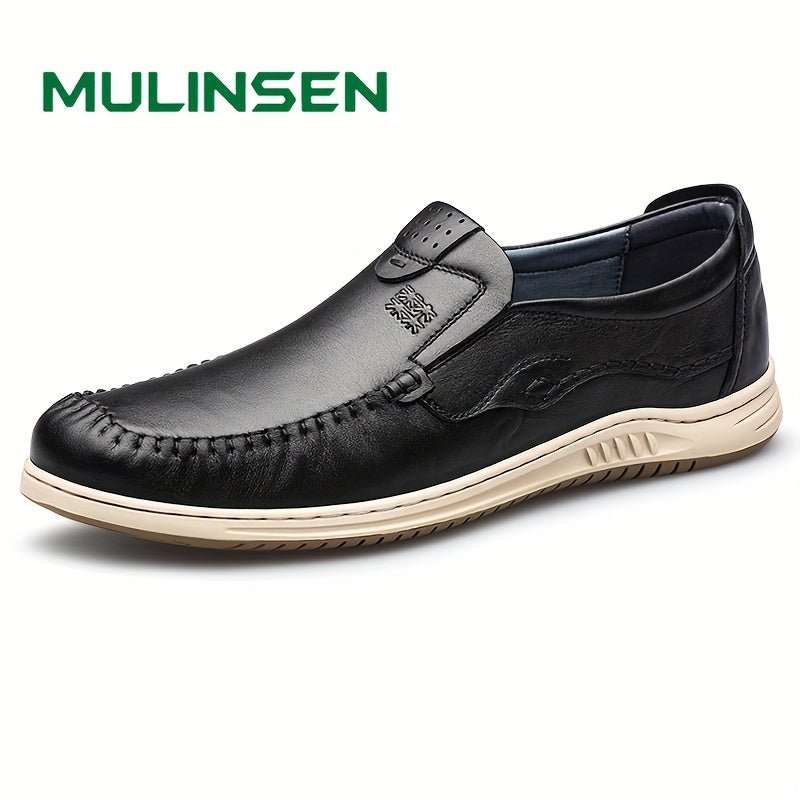 Men's Stitch Detail Loafer Shoes Non-slip Slip On Shoes