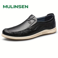 Men's Stitch Detail Loafer Shoes Non-slip Slip On Shoes