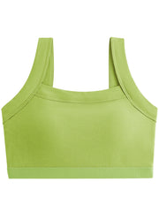 Summer Solid Sports Bra with Beauty Back Cami Workout Fitness Bra