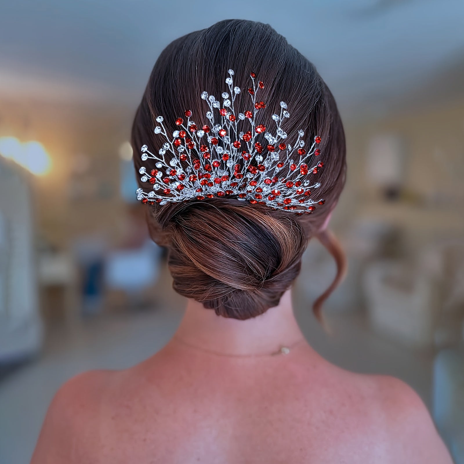 Sparkling Rhinestone Bridal Hair Comb for Weddings Prom HP889