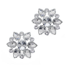 Crystal Flower Shoe Clips Wedding Party Accessories
