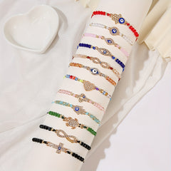 12pcs Girls Teen Evil Eye Adjustable Bracelet for Gift Party