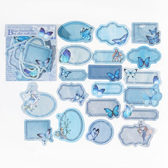 Butterfly Retro Writeable Label Sticker Set - 40 Sheets