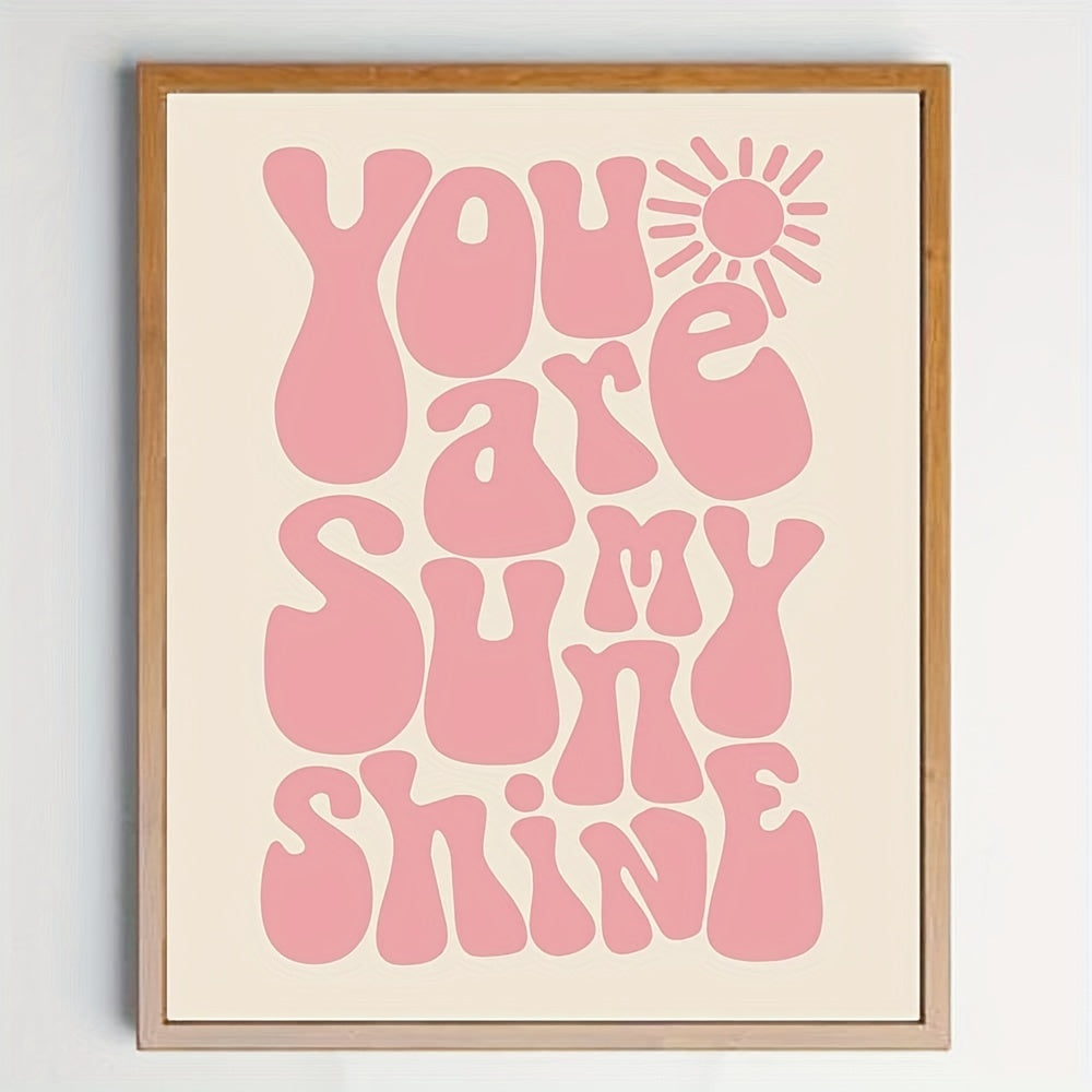 You Are My Sunshine Wall Art Pink 32X25