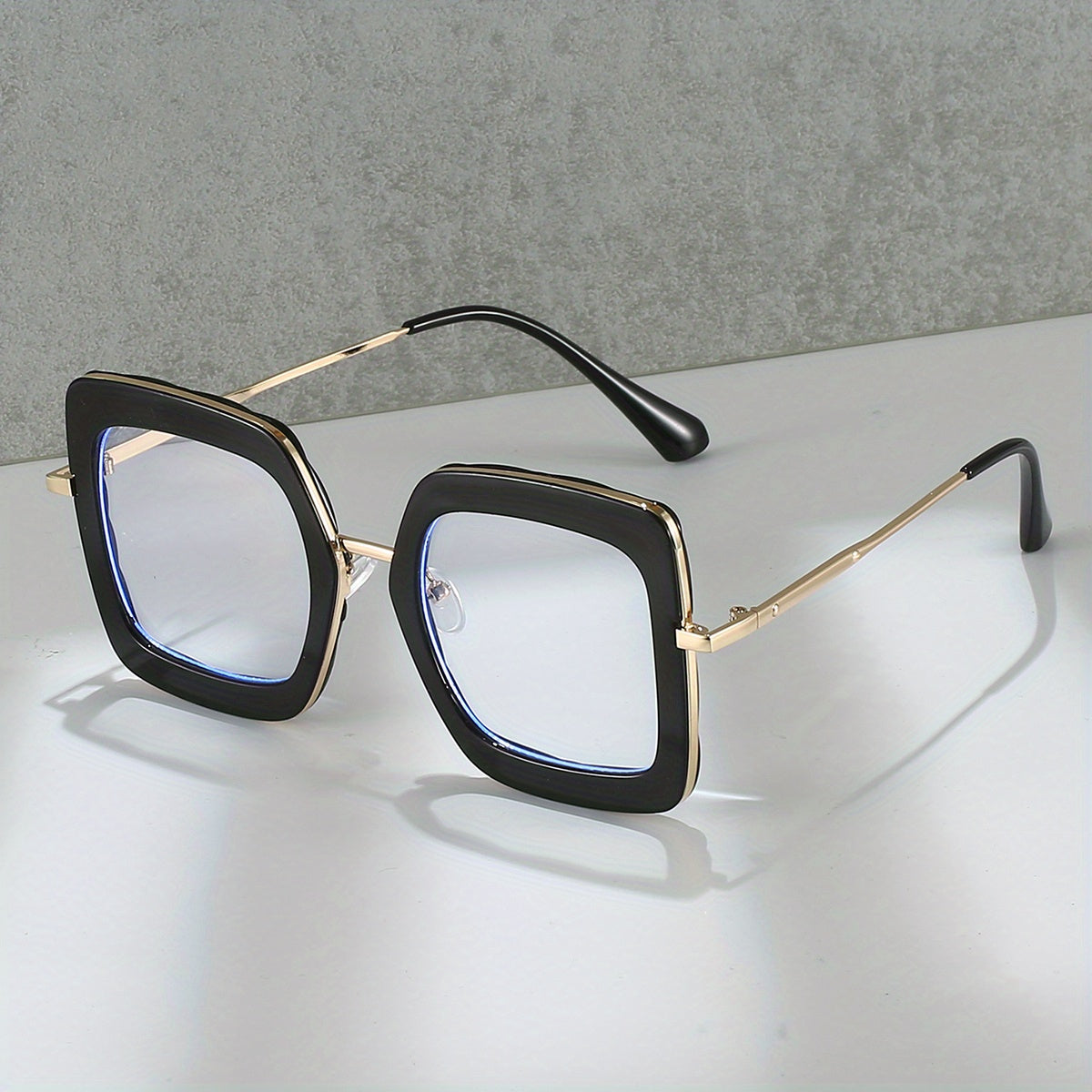 Clear Lens Glasses TR90 Square Frame Anti Light Party Glasses