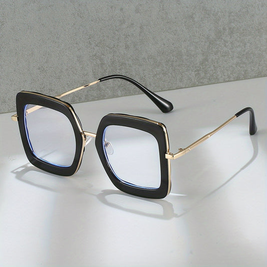 Clear Lens Glasses TR90 Square Frame Anti Light Party Glasses