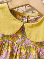 Girls Short Sleeve Floral Dress - Summer Casual Wear