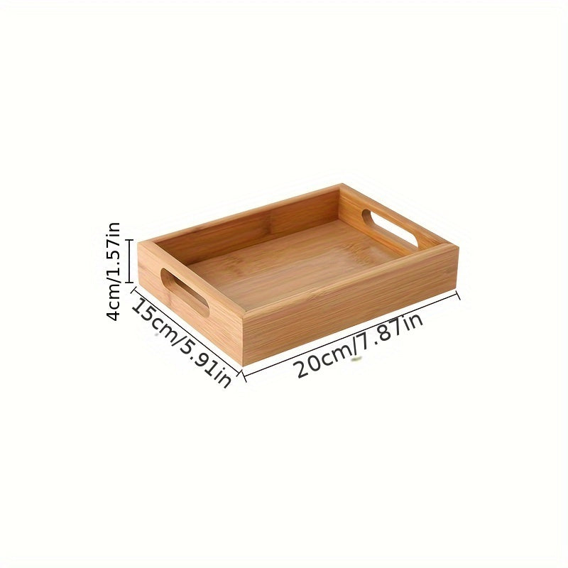 Wooden Nesting Tray Natural Wooden Tray With Handle For Crafts And Decoration