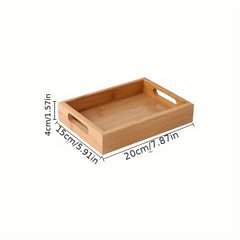 Wooden Nesting Tray Natural Wooden Tray With Handle For Crafts And Decoration
