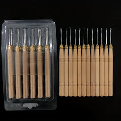 12pcs Hair Extension Crochet Headband Wig Tool Set Wooden Handle Crochet Hook