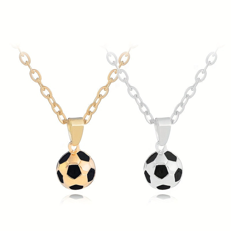 Football Necklace Vintage Sports Fan Pendant Jewelry Gift