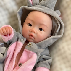 10 Inch Silicone Baby Boy Reborn Doll with Visible Veins