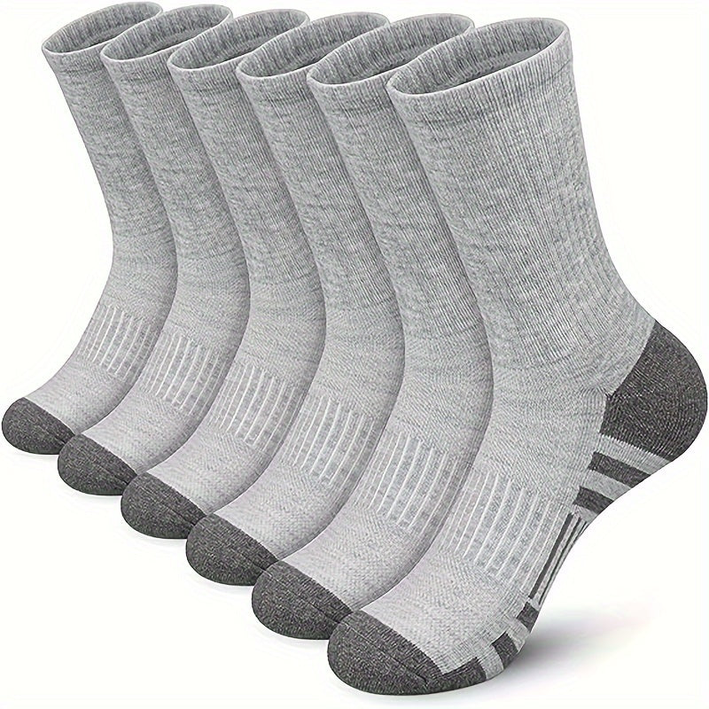 5 Pairs Men's Basketball Crew Socks for Autumn/Winter