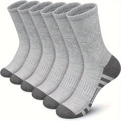 5 Pairs Men's Basketball Crew Socks for Autumn/Winter