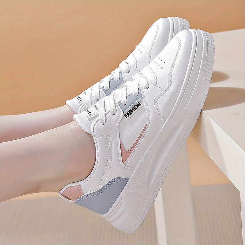 Women's Colorblock Sneakers Low Top Lace Up Walking Shoes