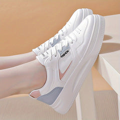 Women's Colorblock Sneakers Low Top Lace Up Walking Shoes