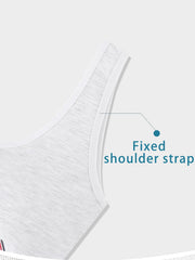3pcs Girls Training Bra No Steel Ring Stretchy Sports Bralette Sleeveless