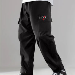 Classic Cargo Pants Men Drawstring Loose Straight Leg Outdoor