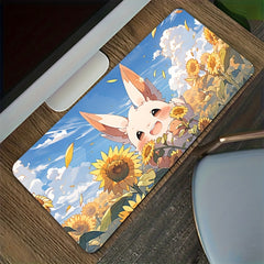 Mouse Pad Rabbit Sunflower Keyboard Pad Desktop Pad Gaming Accessory