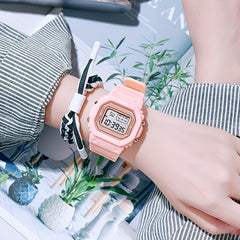 Outdoor Sports Watches Waterproof Square Electronic Student Wrist Watch