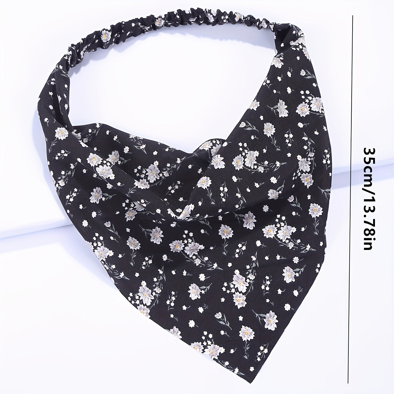 3pcs Floral Triangle Scarf Elastic Hawaii Turban Bandana Women Head Wrap