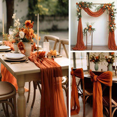 Balinese Pleated Table Runner Solid Cover