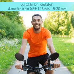 Adjustable Handlebar Mirror Wide Angle Bicycle Mirror for Safe Rearview Cycling