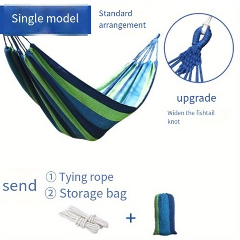 Canvas Hammock Swing Chair for Relaxation and Comfort