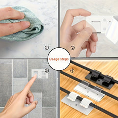 10pcs Xmas Lantern Hook Adhesive Double-sided Tape Cable Clamp