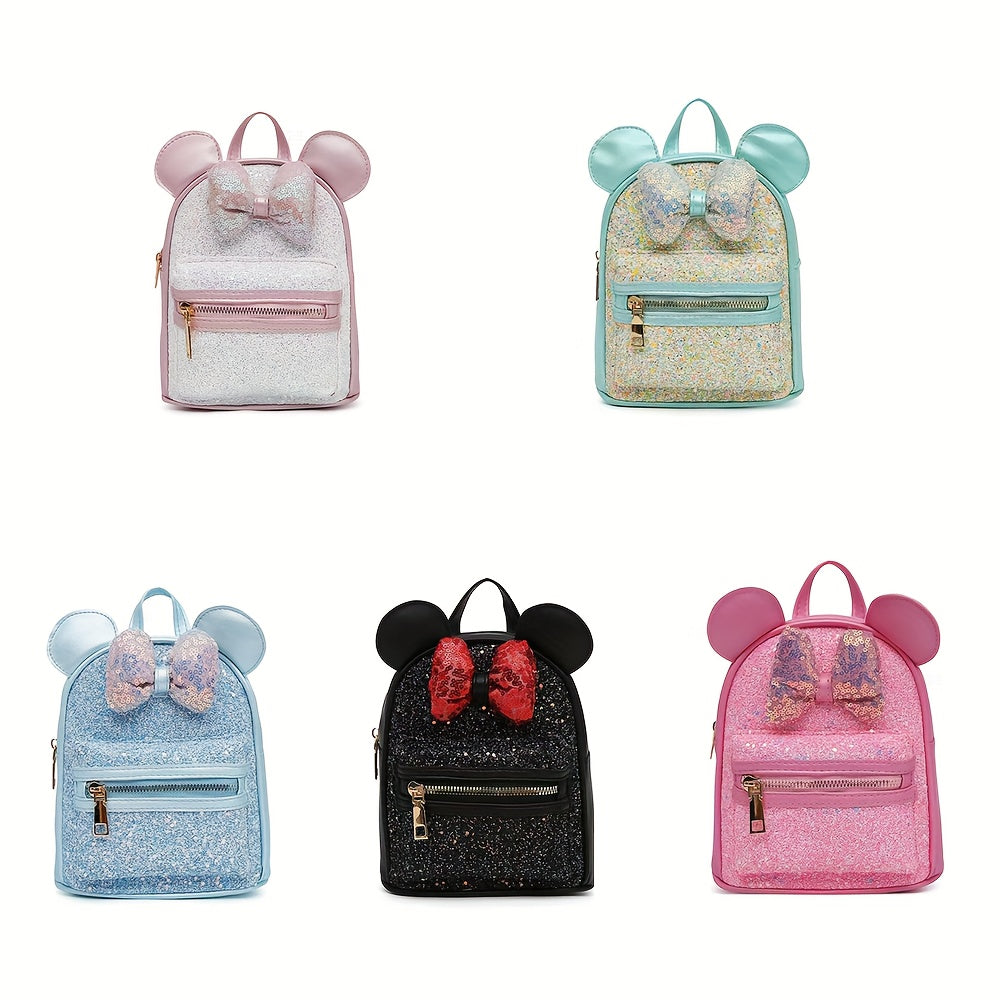 Girls' Sequin Bow Backpack with Big Ears