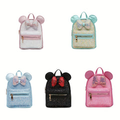 Girls' Sequin Bow Backpack with Big Ears