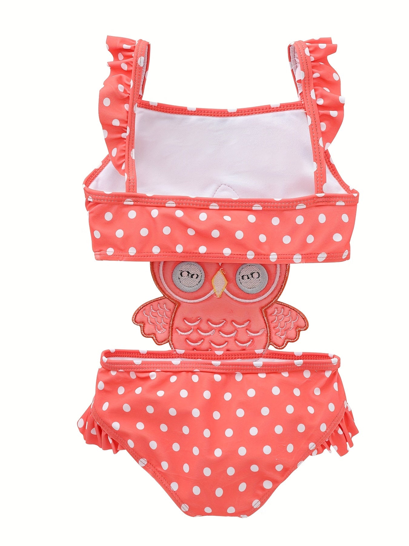 Girls Owl Embroidered One piece Swimsuit Kids Clothes