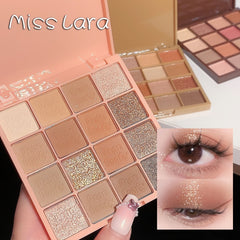 16 Shades Neutral Eyeshadow Palette Creamy and Blendable Brown Colors