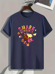 Happiness Print Men's Graphic T-Shirt
