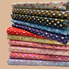 11pcs Heart Shaped Polyester Fabric for DIY Sewing Scrapbooking