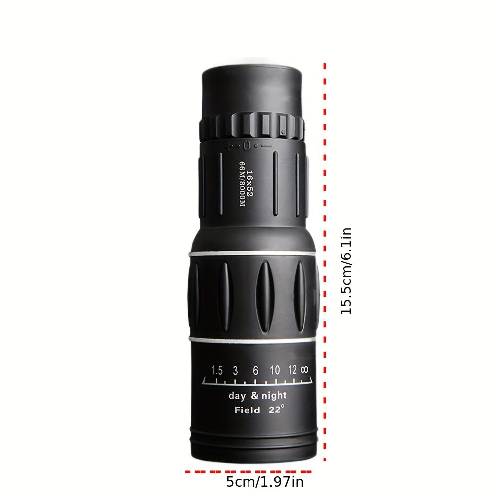 16x52 Monocular Telescope with Phone Clip & Tripod