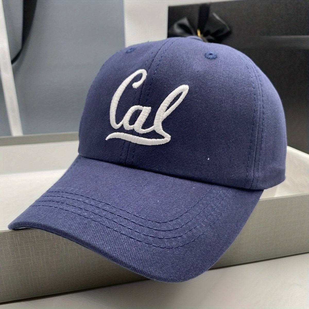 Unisex Sunshade Deepened Baseball Cap With Letter Embroidery
