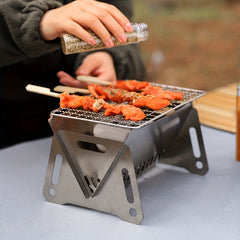 Portable Mini Charcoal Grill for Outdoor Camping and Picnics