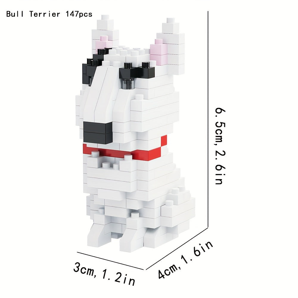 Cartoon Dogs Building Blocks Mini Animals Bull Terrier Siberian Husky