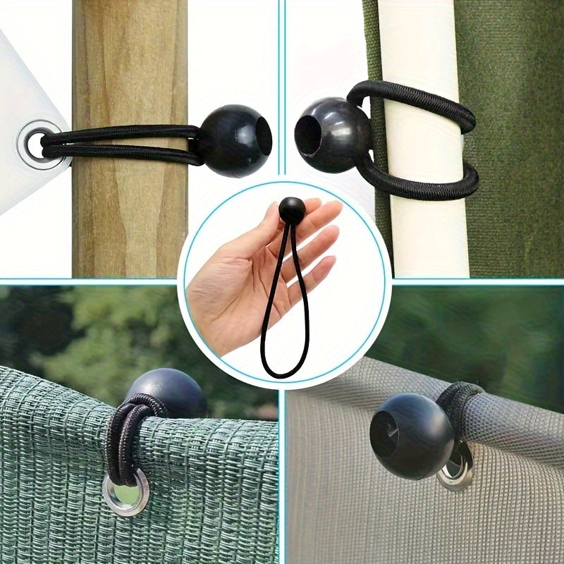 20pcs Tarp Clips & Bungee Cords for Outdoor Camping - Durable & Easy to Use