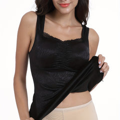 Lace Stitching Thermal Sleeveless Slim Fit Top Women's Lingerie