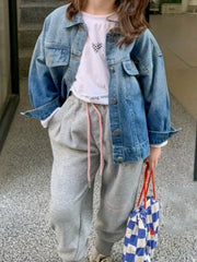 Girls' Ombre Denim Jacket Street Outwear Kids Outfit