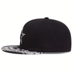 Pentagram Flower Brim Hip Hop Hat for Men