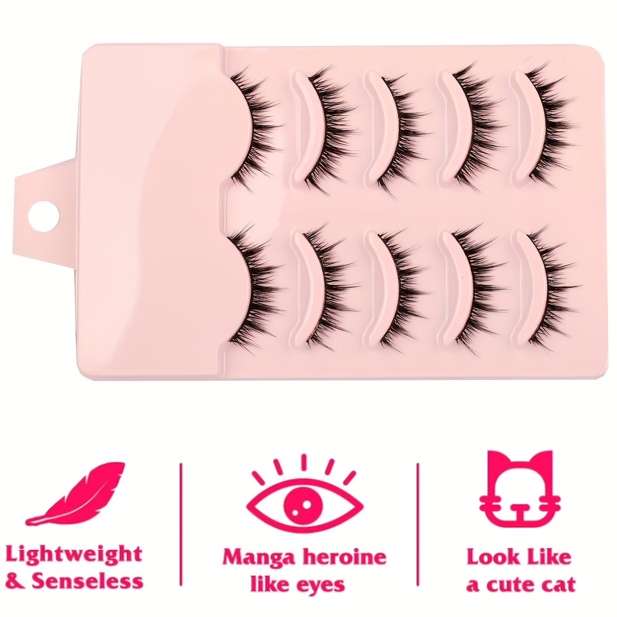 Manga Lashes Natural Look False Eyelashes 3D Stereo Lashes