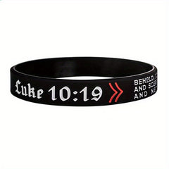 Christian Bible Silicone Bracelet with Uplifting Quote